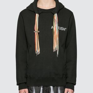 Ambush Men's Black Hoodie with Multicolor Drawcords
